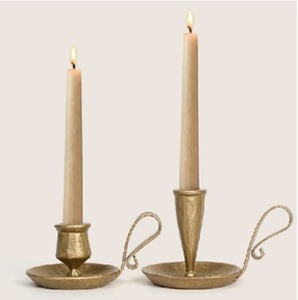 <b>Black</b> Iron <b>Candlestick</b> Holder with Flameless LED Candle for Home Decoration - Product Image 2