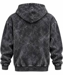 เสื้อฮู้ดดี้วินเทจผู้ชาย แขนยาว ลายพิมพ์ตัวอักษร ล้างสีแบบแอซิดวอช - Product Image 2