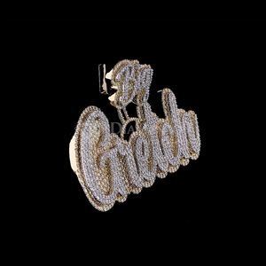 10K <b>Solid</b> <b>Gold</b> Big Greth <b>Pendant</b> Lab Grown Diamond Iced Out Hip Hop Custom Name Necklace Charm - Product Image 5