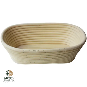 ARTEX QUANG PHU Oval Banneton Proofing <b>Basket</b> Cotton Liner <b>Bread</b> Rising <b>Basket</b> for Artisan Baking Reusable - Product Image 2