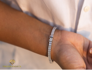 Igi สร้อยข้อมือเทนนิสประดับเพชร14K สร้อยข้อมือเพชรกลมและเจียระไนเพชรธรรมชาติสร้อยข้อมือสำหรับเจ้าสาว - Product Image 6