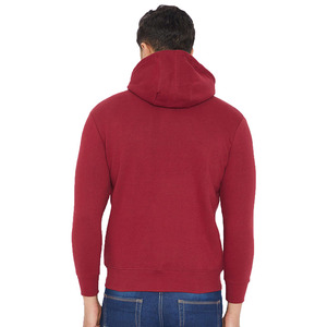 Sudadera con Capucha Roja para Hombre, Cierre de Cremallera, Corte Regular, Informal, de Felpa, Tejido de Algodón, Manga Larga, Transpirable, de Secado Rápido, para Invierno - Product Image 4