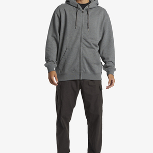 Sweat à capuche zippé en polaire brossée pour homme, chaud et doux, brodé, 100% coton, style décontracté, fitness, voyage, urbain, vêtement personnalisé - Product Image 4