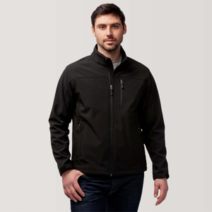 OEM Service Winter Casual Men's Softshell <b>Jacket</b> with Stand Collar Zipper Front Hooded Waterproof Windproof & Breathable - Product Image 1