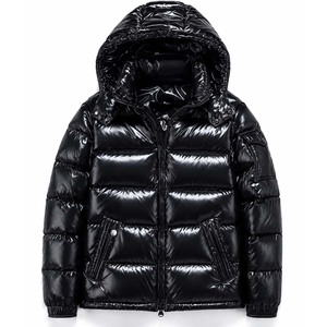 Chaqueta Bomber Acolchada con Capucha para Hombre, Brillante, Impermeable, Transpirable, Cortavientos, con Cierre de Cremallera, para Invierno y Actividades al Aire Libre - Product Image 1
