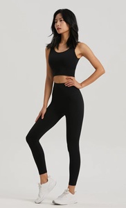 Ensemble de yoga sans couture de haute qualité pour femmes, 2 pièces, vêtements de sport pour la gym - Product Image 2