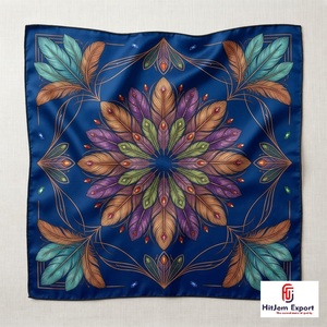 Pañuelo Cuadrado Versátil de Tela Suave, Accesorios de Moda Elegantes para Uso Casual y Formal, Suministro al por Mayor, Fabricante OEM ODM, MOQ Bajo - Product Image 2