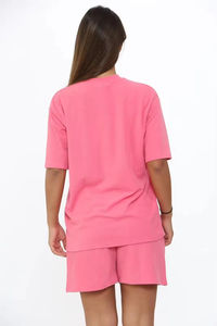 Nouvelles tenues d'été personnalisées pour femmes, ensemble 2 pièces, t-shirt et short, ensemble de shorts à prix avantageux - Product Image 3