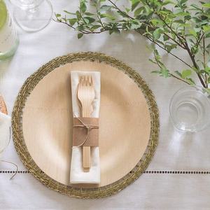 Natural Seagrass Placemat Hollow Ring Round Woven Table Mat Straw Coaster Heat Resistant Hot Pad Wholesale Kitchen Tableware Set - Product Image 2