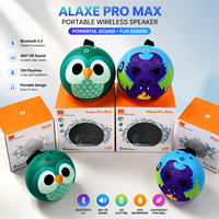 Alaxe Cute Owl, haut-parleur portable, son puissant, lumière RGB, mini haut-parleur sans fil avec cordon de transport, lecteur de musique de bureau et d'extérieur