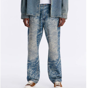 Jeans para Hombre, Corte Regular, Jeans Negros Ajustados, Pantalones de Mezclilla Rectos para Hombre, Casuales, con Logotipo y Diseño Personalizados, Precio Bajo - Product Image 1