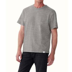 T-shirts pour hommes en polyester/coton respirant et à séchage rapide, couleur gris chiné, service OEM ODM, sur mesure, haute qualité, décontractés pour l'été - Product Image 1
