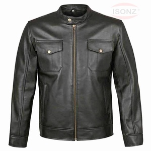 แจ็คเก็ตหนังแฟชั่นคุณภาพสูงสำหรับฤดูใบไม้ร่วงและฤดูหนาว ดีไซน์แบบดิสเทรส พร้อมซับในแบบสั่งทำพิเศษ - Product Image 4