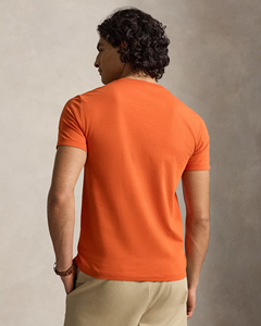 Men’s Plain Orange Cotton Crew Neck <b>Short</b> <b>Sleeve</b> T-Shirt – Soft, Lightweight, Comfortable Casual Wear for Everyday Fashion - Product Image 4