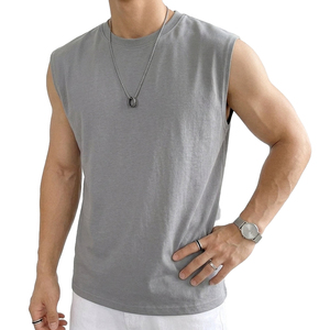 เสื้อกล้ามผู้ชายพรีเมียมแบบขายส่ง ไม่มีลาย สวมใส่สบายๆ ทุกวัน สไตล์สตรีทแวร์ ไหล่กว้าง ทรงเข้ารูป ออกแบบได้ตามต้องการ - Product Image 5