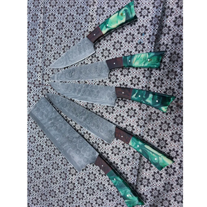 Juego de Cuchillos de Cocina Premium LEGACY BLADES de 5 Piezas, Ambidiestros, de Acero de Damasco Sostenible, para Carne, Frutas y Verduras - Uso Profesional - Product Image 3