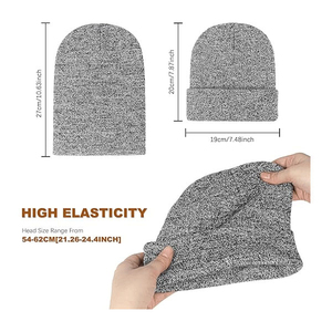 Vente en gros de bonnets de haute qualité avec logo jacquard personnalisé et doublure en satin à l'intérieur du bonnet - Product Image 3