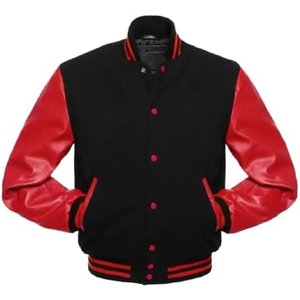 Chaquetas Universitarias de Béisbol para Hombre 100% Algodón al por Mayor, Chaqueta Varsity con Logotipo Personalizado Bordado, Tallas Grandes para Hombre, Servicio OEM - Product Image 3