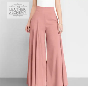 Women High Waist Wide Leg Pants Casual Loose Fit Trousers Breathable Soft Fabric Elegant <b>Flowy</b> Design Daily Wear Fashion - Product Image 1