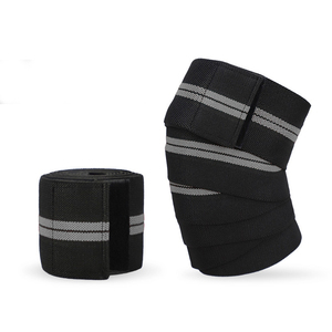 Manufacture Custom Logo Adjustable Gym Fitness Weightlifting Sports Unisex Elastic <b>Knee</b> Sport Wrap for Heavy Weightlifting - Product Image 2