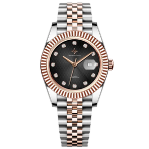 Montre de mode Alexander Ferros en acier inoxydable avec cristal saphir, étanche 50 m, fermoir caché à bouton-poussoir, cadran rond 8192D/01 - Product Image 1