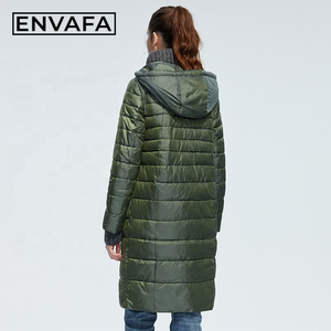 ENVAFA Women's Full Length Duck Down <b>Coat</b> Hooded Long Puffer Jacket Warm <b>Thick</b> Windproof <b>Winter</b> Parka Ladies Outdoor Outerwear - Product Image 5