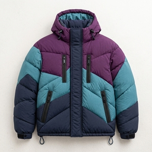 Veste matelassée à capuche unisexe, manteau d'hiver chaud, fermeture éclair, streetwear d'extérieur, vêtements personnalisés à marque privée, OEM ODM - Product Image 1