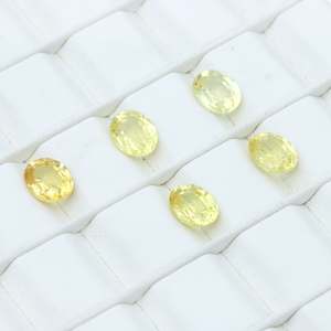 Colección de Gemas Sueltas de Zafiro Amarillo Sintético Ovalado 2x3–15x20mm, Piedras Creadas en Tono Limón para Uso en Joyería DIY - Product Image 3
