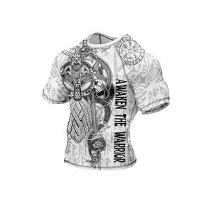 High Quality Custom Made Short Spandex/Polyester MMA Rashguard UPF50+ Heat-Transfer Printing Eco-Friendly 180g Quick Dry Unisex - Product Image 4