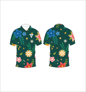 Camisa Polo para Hombre con Estampado Floral Multicolor Verde, Sublimación Personalizada, Manga Corta, Verano, Casual, Transpirable, Ligera, para Golf - Product Image 6
