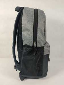 Sac à dos gris noir en polyester avec poche avant zippée, poches latérales en mesh, léger, décontracté, capacité 20-35L, pour ordinateur - Product Image 3