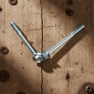 Vis à bois à tête hexagonale haute résistance, zinguées, en acier au carbone, métriques/pouces, DIN/ANSI Classe 4.8 6.8, marque PDC, filetage partiel - Product Image 1