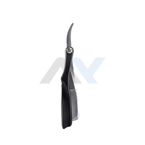 Rasoir droit pliant professionnel en acier inoxydable noir de qualité supérieure, lame unique affûtée, outil de rasage lisse et précis pour barbier - Product Image 6
