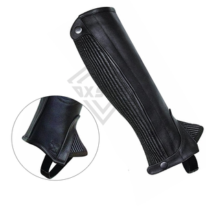 Polainas de Cuero Genuino Marrón Premium para Hombre y Mujer, Elegantes, Estilo Western, para Montar a Caballo - Product Image 2