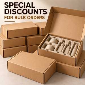 กล่องบรรจุภัณฑ์คราฟท์พิมพ์ลายตามสั่ง พร้อมแผ่นรองเยื่อขึ้นรูป สำหรับผ้าคลุมไหล่ เครื่องสำอาง ผลิตภัณฑ์บำรุงผิว ชุดของขวัญสุดหรู - Product Image 2