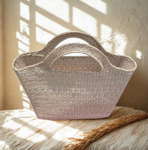 Panier en jonc de mer écologique du Vietnam organisateur de stockage domestique tissé à la main naturel emballage en vrac OEM approvisionnement direct d'usine - Product Image 1