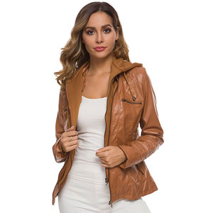 2026 Wholesale Women Leather Clothing Fashion <b>Lady's</b> PU Leather Jacket Winter Wear New Style <b>Ladies</b> Leather Jacket - Product Image 1