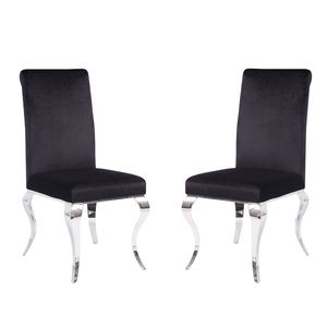 Set di 2 sedie da pranzo imbottite in tessuto - Product Image 1