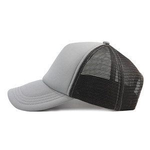 High Quality Design 6 Panel 3d Embroidery <b>Flat</b> Brim Foam Trucker <b>Hat</b> Canvas Fitted Snapback Foam Trucker <b>Hat</b> For Men - Product Image 3