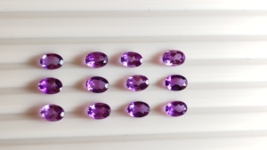 Lot en gros de pierres précieuses d'améthyste violette naturelle, petites ovales facettées, calibrées 3x5mm, pour la fabrication de bijoux - Product Image 6