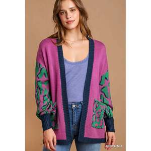 Umgee Suéter Cárdigan con Estampado Animal Frontal Abierto para Mujer - Product Image 5