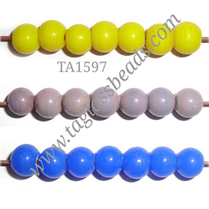 Handmade Round Glass Beads Assorted Solid Colors Loose Spacer Beads Strand for DIY Jewelry Making and Crafts - Product Image 3
