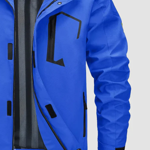Veste de ski d'hiver pour homme, grande taille, avec logo personnalisé, fermeture éclair imperméable, coupe-vent, à capuche, parka de snowboard, randonnée en plein air, Greek Gear - Product Image 3