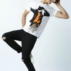 T-shirt pour homme personnalisé imprimé à l'écran 2026 |   100% coton, coupe ample, style streetwear |   Tissu lourd de haute qualité, faible MOQ - Product Image 3