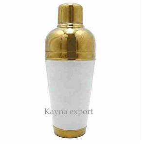 Prix de gros Kayna Export Premium – Ensemble de shaker à cocktails en acier inoxydable couleur marron, capacité 500 ml, rayures écologiques - Product Image 3