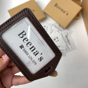 Étiquettes de bagages personnalisées en cuir véritable avec insert pour carte, style tendance, option logo pour accessoires de voyage - Product Image 4