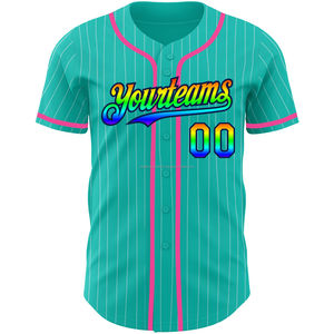 Uniformes de Equipo Personalizados al por Mayor, Transpirables, de Béisbol, con Mangas de Dos Tonos, Tallas Grandes, para Softbol, Pedidos al por Mayor, 100% Poliéster - Product Image 2