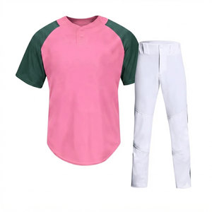 High Quality Pink Men's <b>Baseball</b> Jersey Pants Silk Screen Printing 100% Polyester Mesh Elastic Waist Quick Dry Front Logo Short - Product Image 1