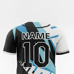 Maillot de baseball 100 % polyester pour adulte, couleur unie personnalisable, écologique, respirant, uniforme d'équipe sportive, service OEM ODM - Product Image 4