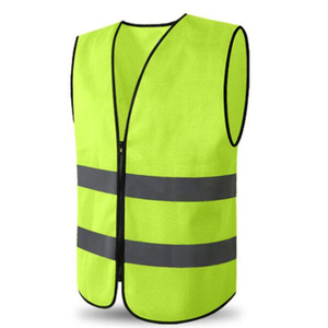 <b>High</b> <b>Visibility</b> Reflective Safety Vest Orange and Lime Green Sleeveless Workwear with Reflective Strips Unisex Polyester - Product Image 6